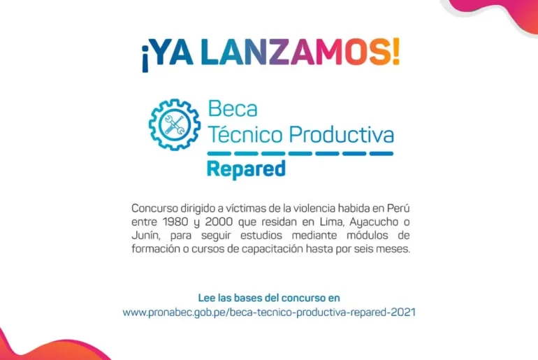 Beca técnico Productiva Repared Pronabec